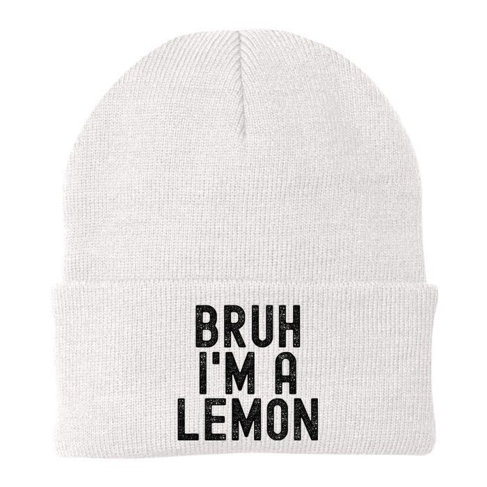 Bruh IM A Lemon Funny Halloween Knit Cap Winter Beanie