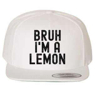 Bruh IM A Lemon Funny Halloween Wool Snapback Cap