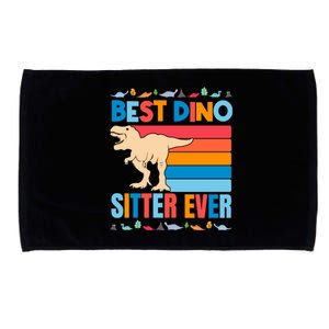 Babysitting Is Awesome Best Dino Sitter Sitter Dinosaur Funny Gift Microfiber Hand Towel