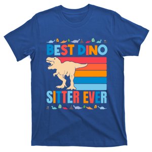 Babysitting Is Awesome Best Dino Sitter Sitter Dinosaur Funny Gift T-Shirt