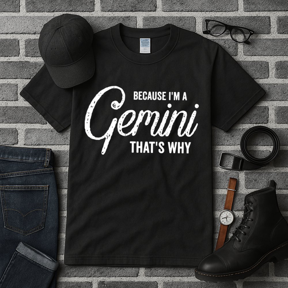 Because Im A Gemini Zodiac Sign Gemini Birthday Design Tall T-Shirt