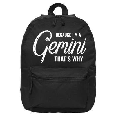 Because Im A Gemini Zodiac Sign Gemini Birthday Design 16 in Basic Backpack