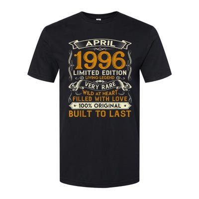 Born In April 1996 Vintage Limited Edition Birthday Party Softstyle® CVC T-Shirt