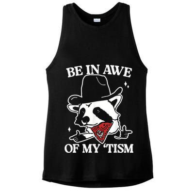 Be In Awe Of My Tism Retro Style Ladies PosiCharge Tri-Blend Wicking Tank