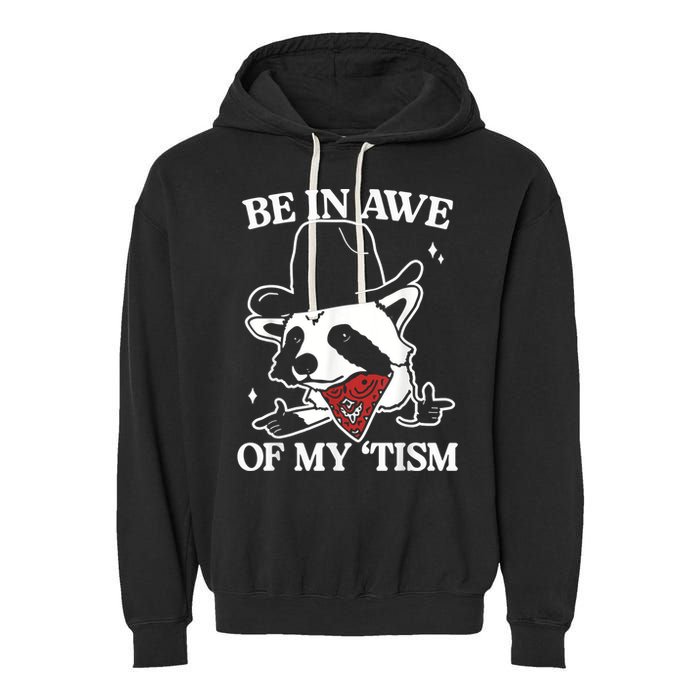 Be In Awe Of My Tism Retro Style Garment-Dyed Fleece Hoodie