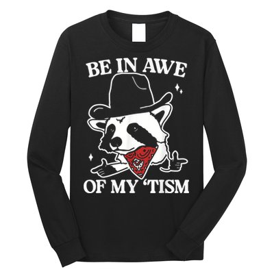 Be In Awe Of My Tism Retro Style Long Sleeve Shirt
