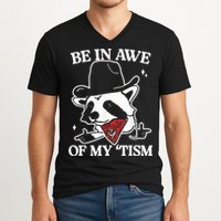 Be In Awe Of My Tism Retro Style V-Neck T-Shirt
