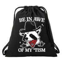 Be In Awe Of My Tism Retro Style Drawstring Bag
