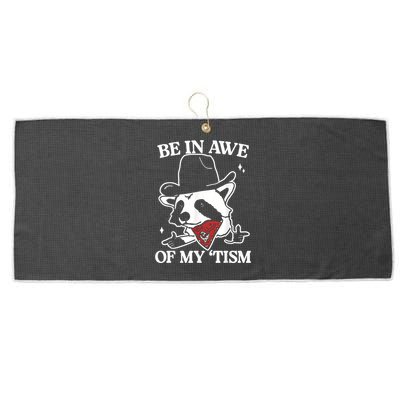 Be In Awe Of My Tism Retro Style Large Microfiber Waffle Golf Towel