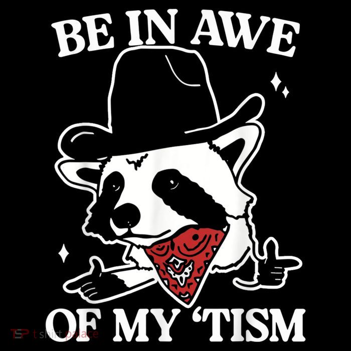 Be In Awe Of My Tism Retro Style Women's V-Neck T-Shirt