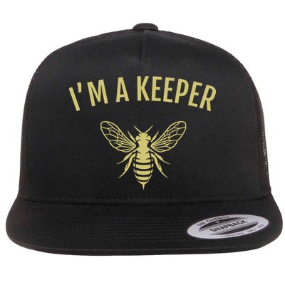 Beekeeper Im A (Bee) Keeper Flat Bill Trucker Hat