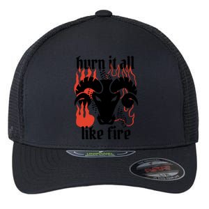 Burn It All Like Fire Aries Zodiac Flexfit Unipanel Trucker Cap