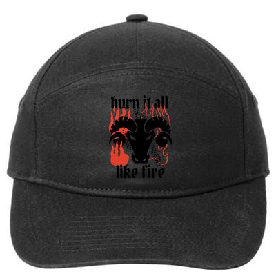 Burn It All Like Fire Aries Zodiac 7-Panel Snapback Hat