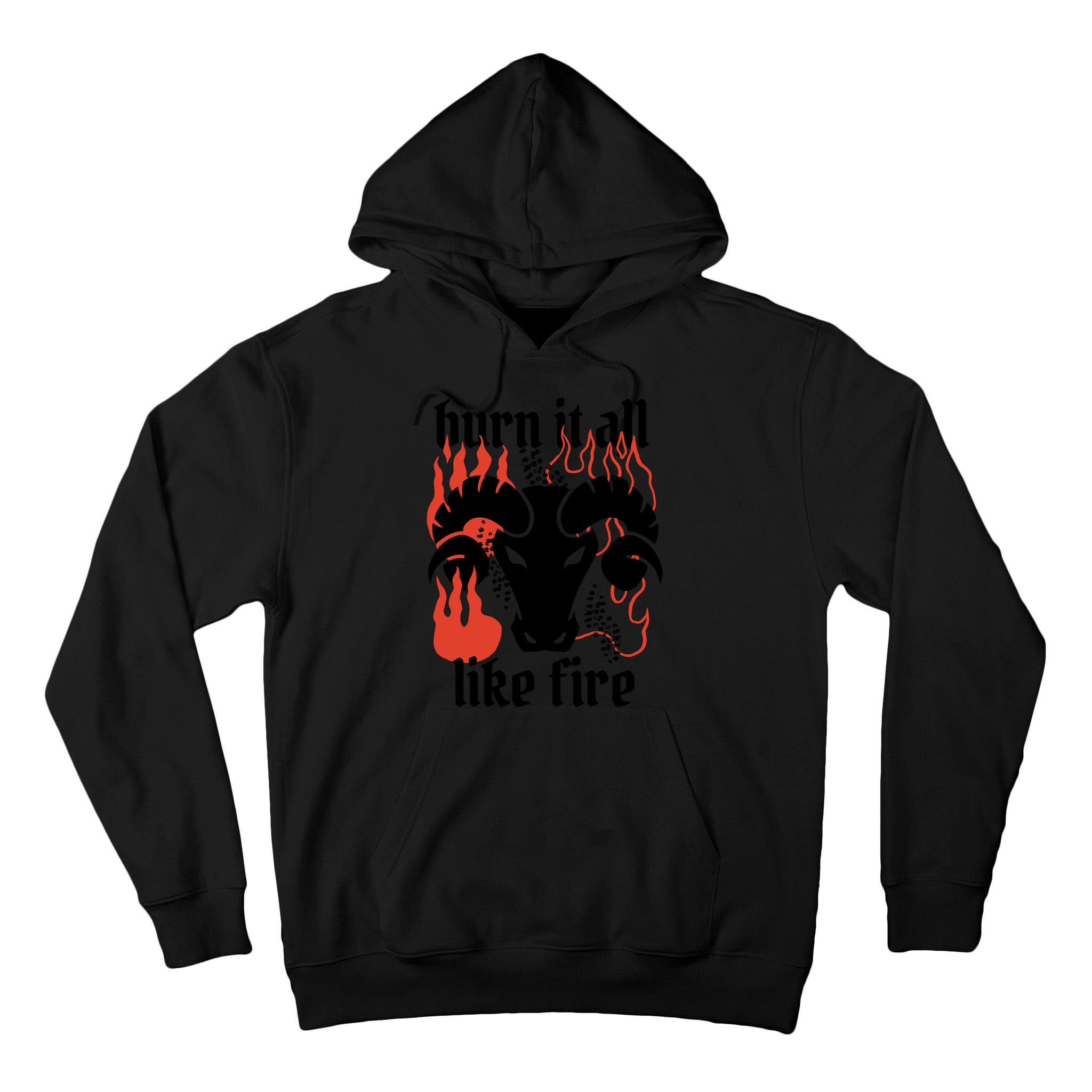Burn It All Like Fire Aries Zodiac Tall Hoodie