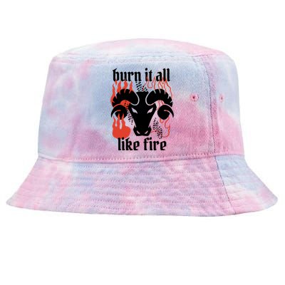 Burn It All Like Fire Aries Zodiac Tie-Dyed Bucket Hat