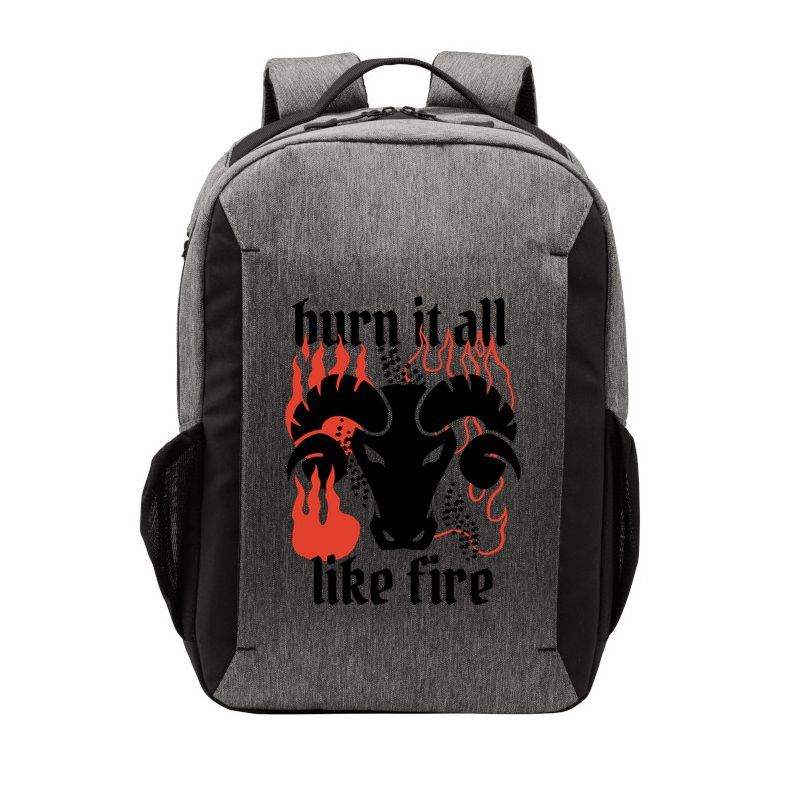 Burn It All Like Fire Aries Zodiac Vector Backpack
