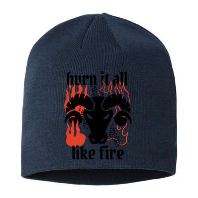 Burn It All Like Fire Aries Zodiac Sustainable Beanie