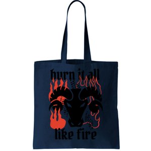 Burn It All Like Fire Aries Zodiac Tote Bag