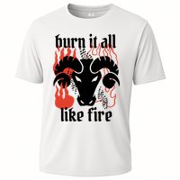 Burn It All Like Fire Aries Zodiac Cooling Performance Crew T-Shirt