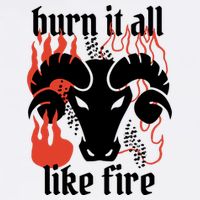 Burn It All Like Fire Aries Zodiac Cooling Performance Crew T-Shirt