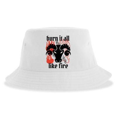 Burn It All Like Fire Aries Zodiac Sustainable Bucket Hat