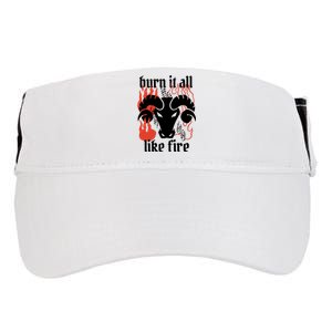 Burn It All Like Fire Aries Zodiac Adult Drive Performance Visor