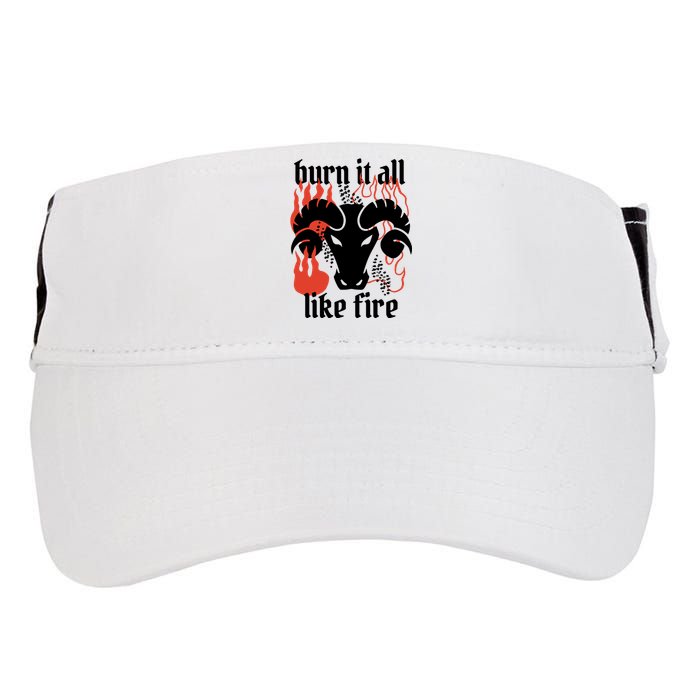 Burn It All Like Fire Aries Zodiac Adult Drive Performance Visor