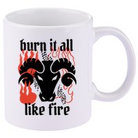 Burn It All Like Fire Aries Zodiac 11oz C Handle Ceramic Mug