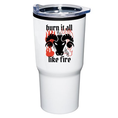 Burn It All Like Fire Aries Zodiac Tumbler