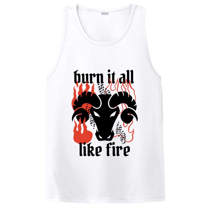 Burn It All Like Fire Aries Zodiac PosiCharge Competitor Tank