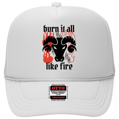 Burn It All Like Fire Aries Zodiac Trucker Hat