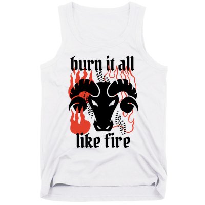 Burn It All Like Fire Aries Zodiac Tank Top