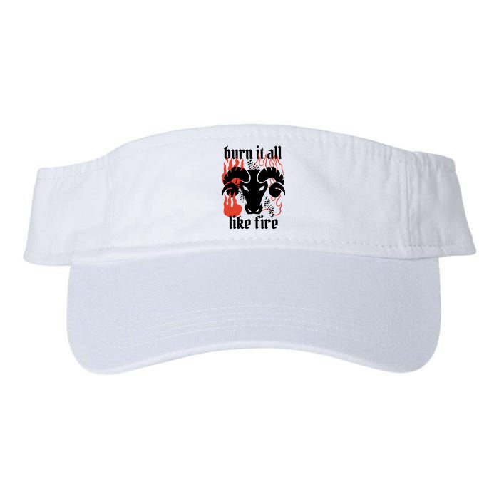 Burn It All Like Fire Aries Zodiac Valucap Bio-Washed Visor