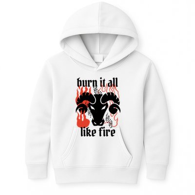 Burn It All Like Fire Aries Zodiac Kids Hoodie