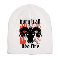 Burn It All Like Fire Aries Zodiac Short Acrylic Beanie