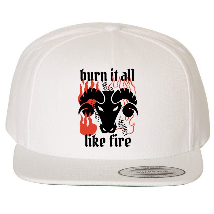 Burn It All Like Fire Aries Zodiac Wool Snapback Cap