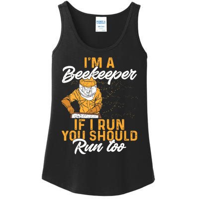 Beekeeper I Am A Beekeeper If I Run You Should Run Too Ladies Essential Tank