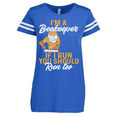 Beekeeper I Am A Beekeeper If I Run You Should Run Too Enza Ladies Jersey Football T-Shirt