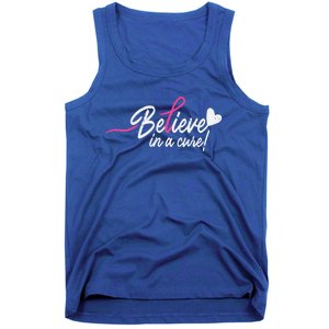 Believe In A Cure Pink Breast Cancer Awareness Gift Tank Top