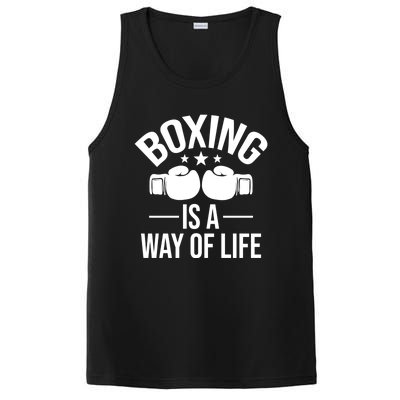 Boxing Is A Way Of Life Gift Kickboxing Kickboxer Gym Boxer Gift PosiCharge Competitor Tank