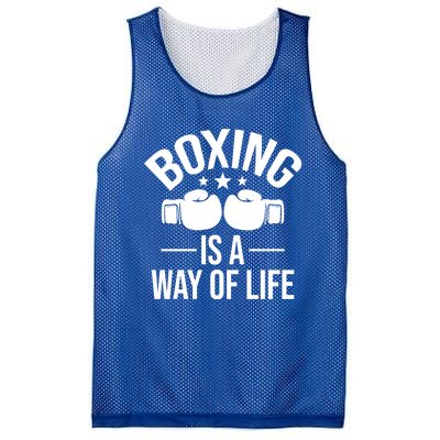 Boxing Is A Way Of Life Gift Kickboxing Kickboxer Gym Boxer Gift Mesh Reversible Basketball Jersey Tank