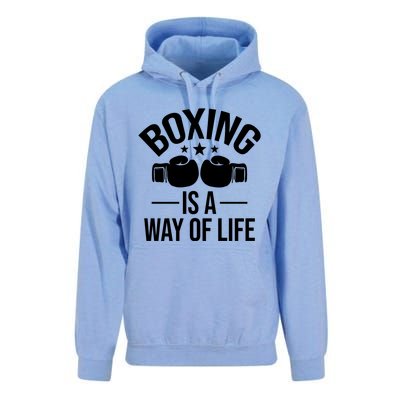 Boxing Is A Way Of Life Gift Kickboxing Kickboxer Gym Boxer Gift Unisex Surf Hoodie