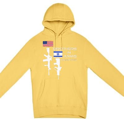 Brothers In Arms Crush Bad People USA Flag Love Israeli  Premium Pullover Hoodie