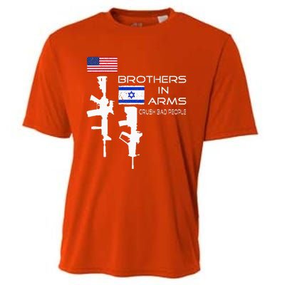 Brothers In Arms Crush Bad People USA Flag Love Israeli  Cooling Performance Crew T-Shirt