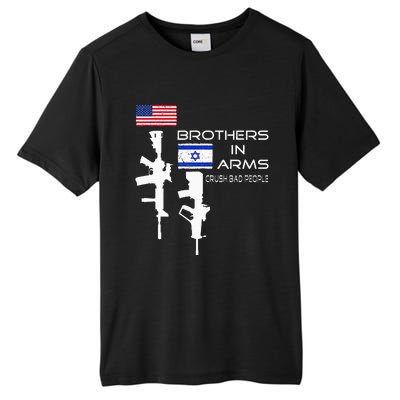 Brothers In Arms Crush Bad People USA Flag Love Israeli  Tall Fusion ChromaSoft Performance T-Shirt