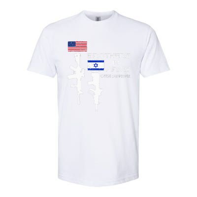 Brothers In Arms Crush Bad People USA Flag Love Israeli  Softstyle CVC T-Shirt