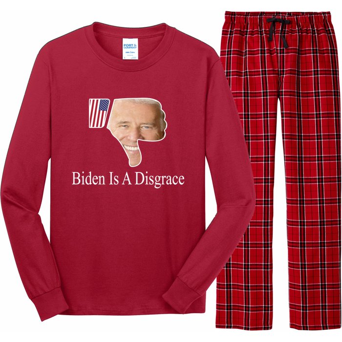 Biden Is A Disgrace Anti Biden Long Sleeve Pajama Set