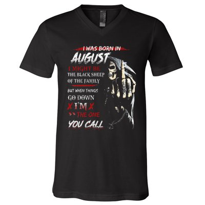 birthday in augustI Might Be The Black Sheep Of The Family V-Neck T-Shirt