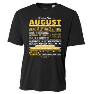 Born In August Leo Zodiac Virgo Birthday Cooling Performance Crew T-Shirt