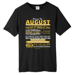 Born In August Leo Zodiac Virgo Birthday Tall Fusion ChromaSoft Performance T-Shirt